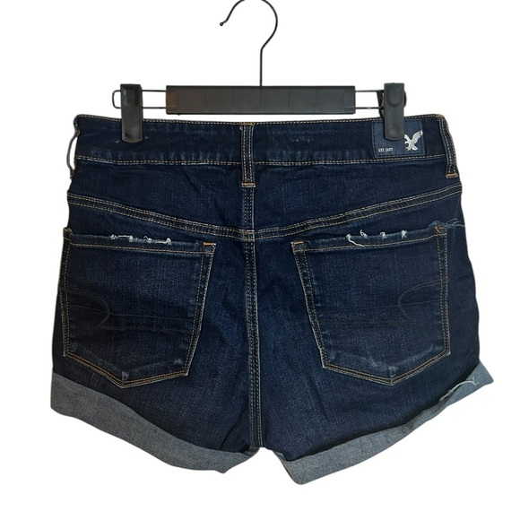 American Eagle Dark Wash High Rise Denim Shorts - Picture 2 of 4
